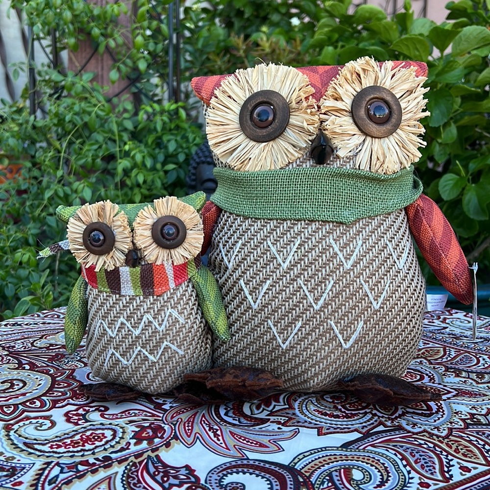 🍁 New Owl Family Fall Accent / Door Stopper 🍁 - Picture 1 of 17